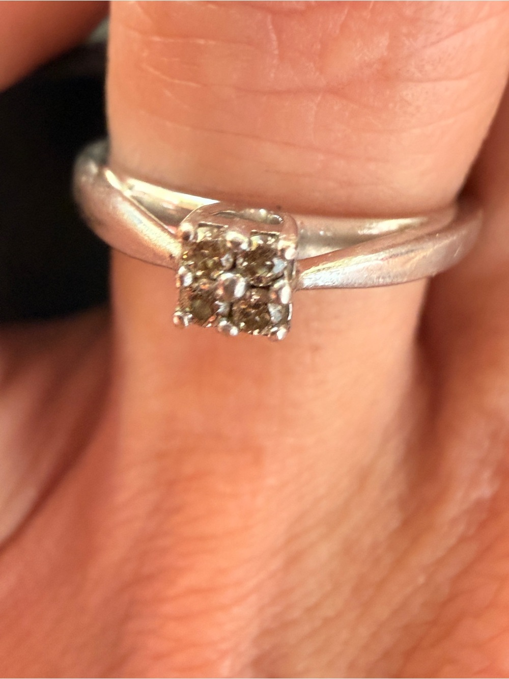 Natural Diamond Cluster Ring Sz7